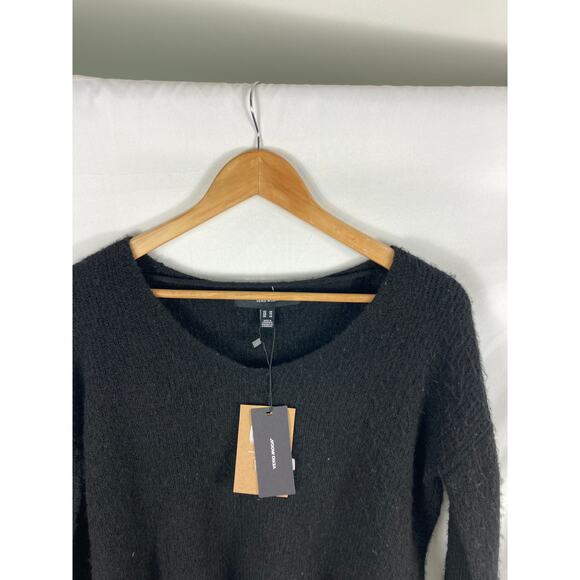 NWT Vero Moda Brushed Knit Bell Sleeve Sweater Black Size XS - Picture 4 of 5